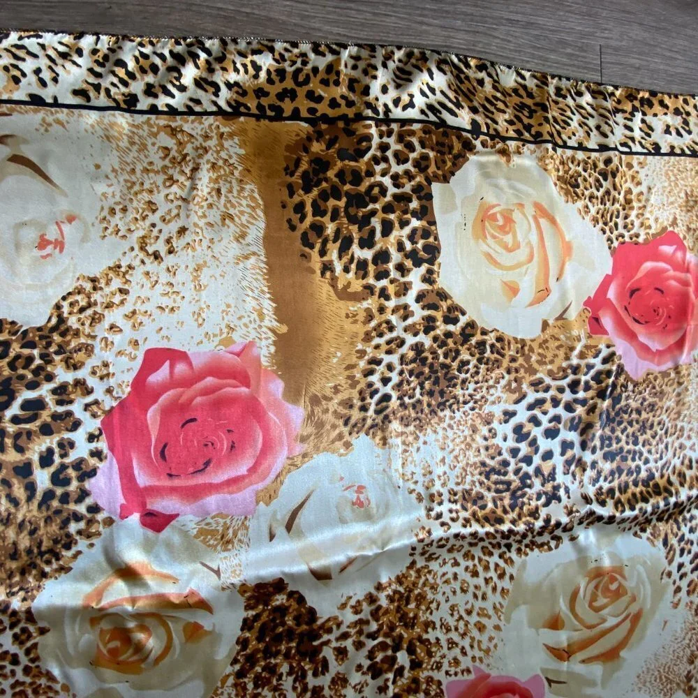 Large Scarf  Roses & Animal Print  37